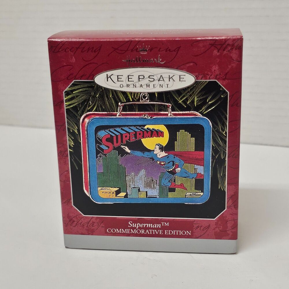 NIB Hallmark Keepsake Superman Lunchbox Vtg 1998 Christmas Ornament